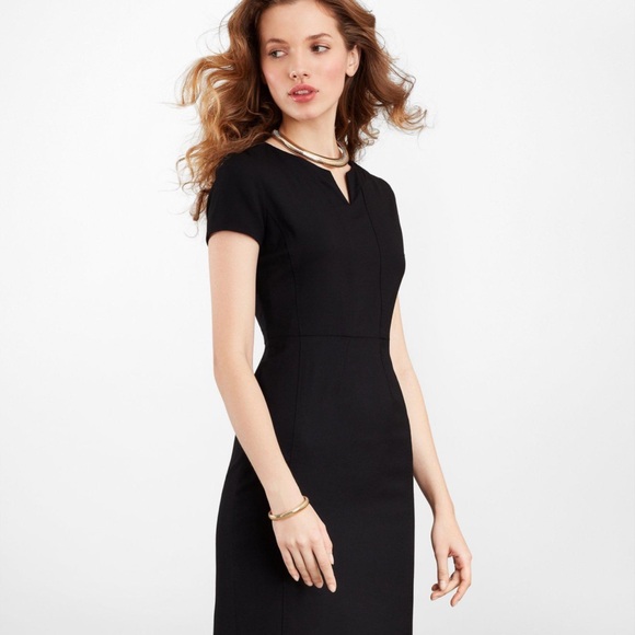Brooks Brothers Wool Sheath Black Dress Size: 6 - Picture 4 of 16